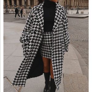 In The Style x Lorna Luxe Houndstooth Coat